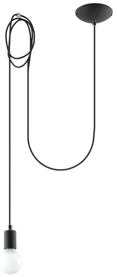 Черно висящо осветително тяло Spider – Sollux