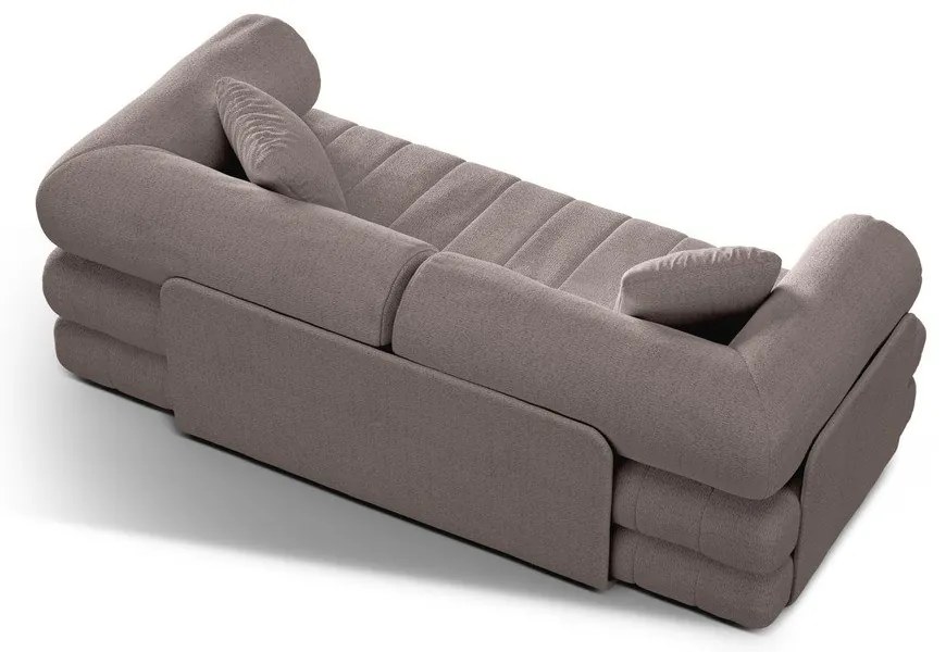 Сиво-бежов сгъваем диван от прежда с примки от букле 206 cm Kemi – Cosmopolitan Design