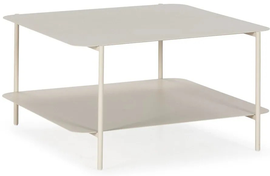 Кремава метална масичка за кафе 70x73 cm Beatrix – MOME