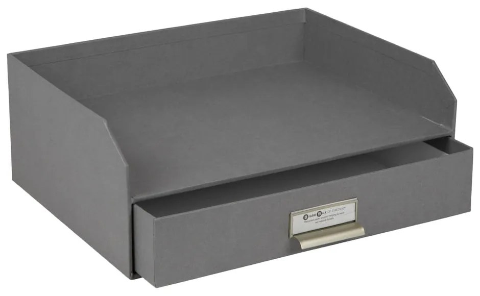 Картонен органайзер за докумнети с чекмедже Walter – Bigso Box of Sweden