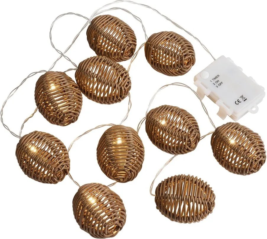 LED светлинна верига брой крушки 10 бр. на батерии дължина 180 cm Carlisle – House Nordic