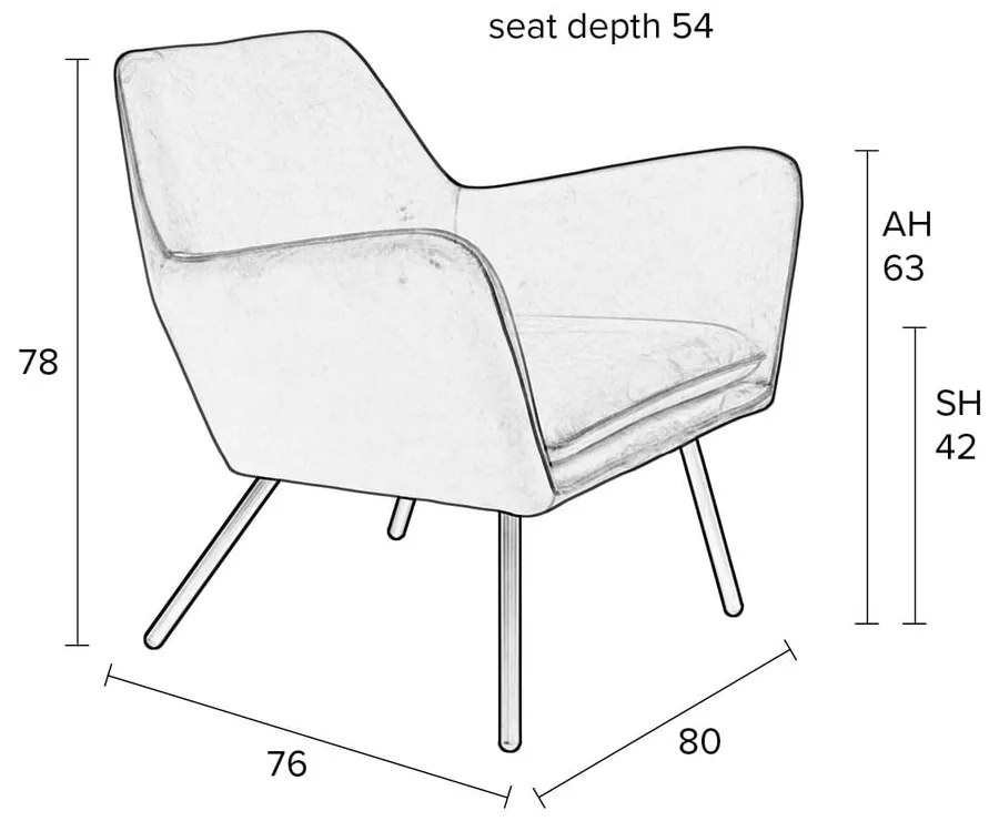 Тъмнозелено кадифено кресло Bon - White Label