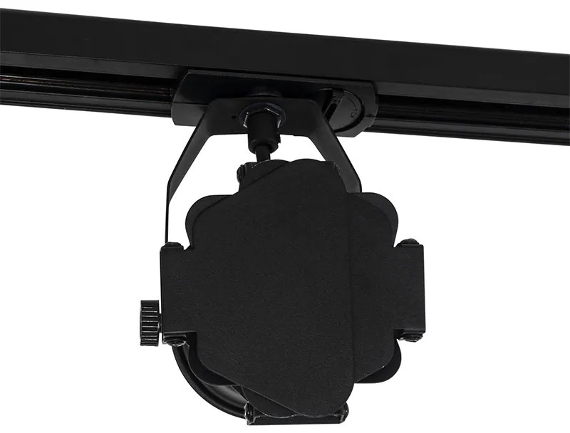 Релсова система за осветление с 5 прожектора черна - Movie