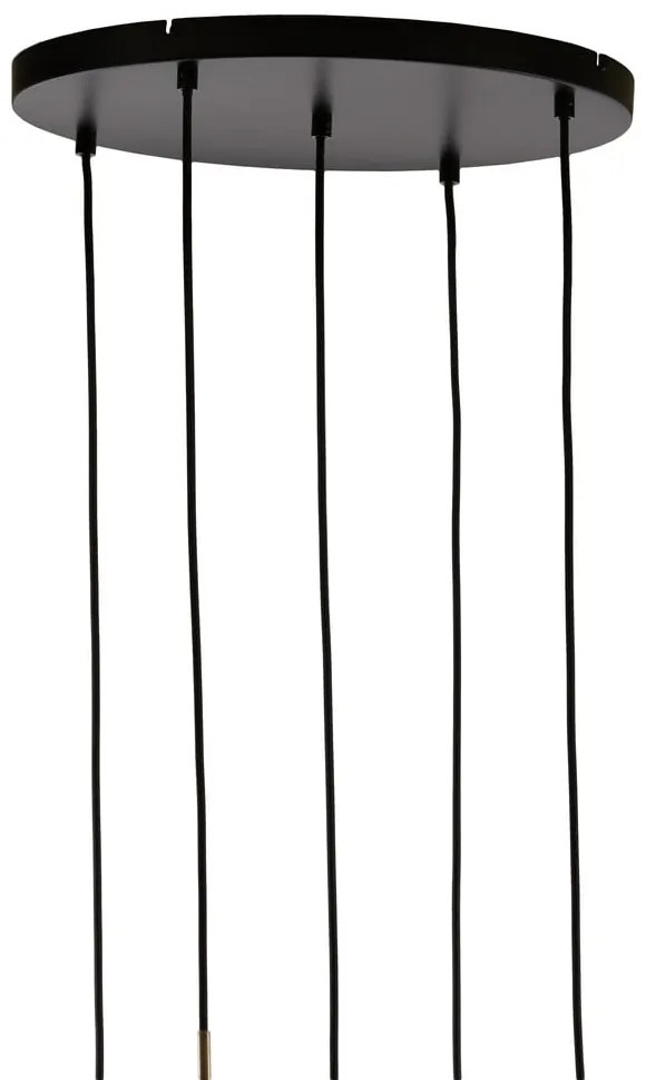 Тъмносиво и бронзово висящо осветително тяло със стъклен абажур ø 45 cm Lukaro – Light &amp; Living