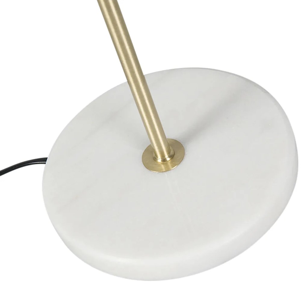 Настолна лампа месинг със зелен кадифен абажур 35 см - Kaso