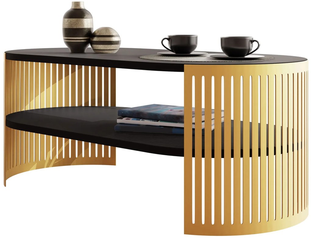 Холна маса Fikoli I-Черно - Злато