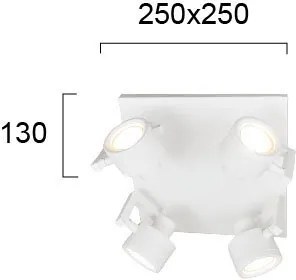 Лампа за таван Viokef Magma 4light-White
