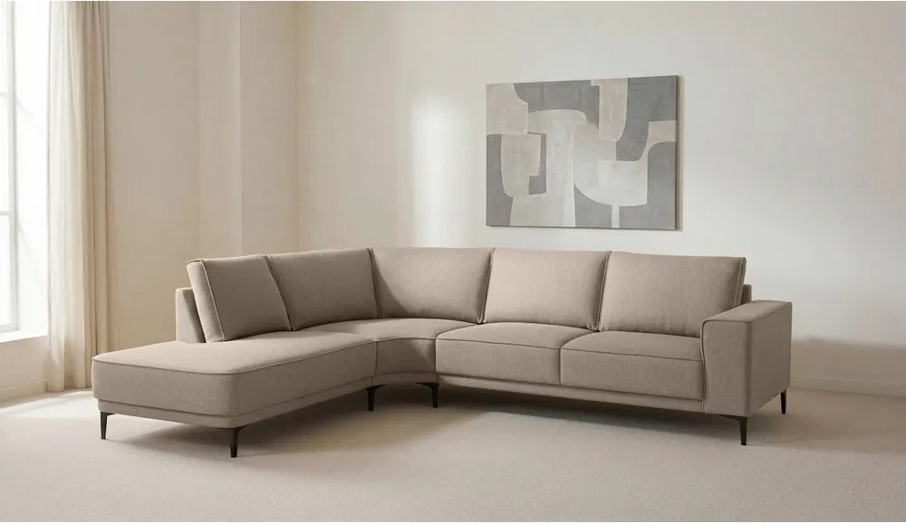 Светлокафяв ъглов диван (ляв ъгъл) Copenhagen – Scandic