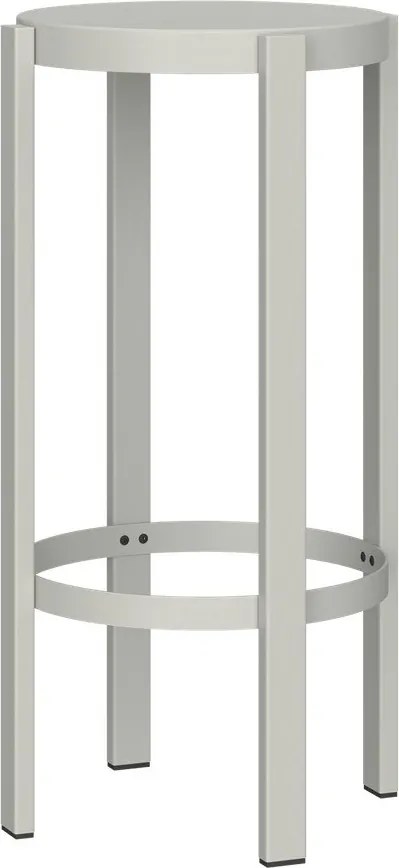 Светлосив стоманен бар стол (височина на седалката 75 cm) Doon – noo.ma