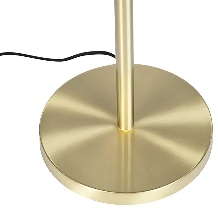 Подова лампа месинг с абажур паун 40 см - Simplo