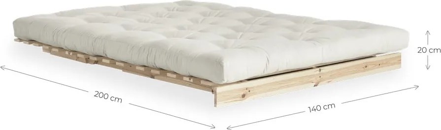 Бял/светлосин разтегателен диван 140 cm Roots - Karup Design