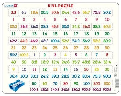Larsen - Пъзел: Образователен – Математически, Делене – 81 части, голям