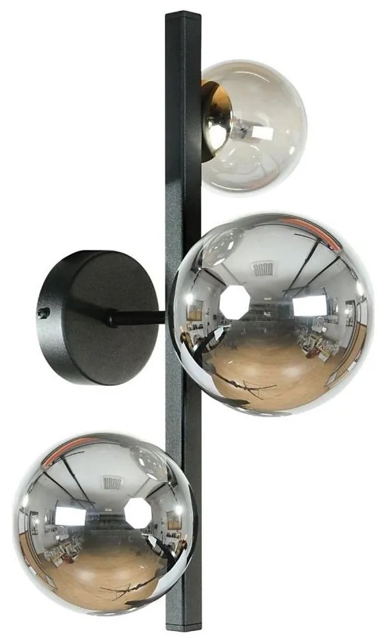 Zuma Line 1216 - Настенно осветително тяло SERENITY 3xG9/8W/230V черно/опушено черно