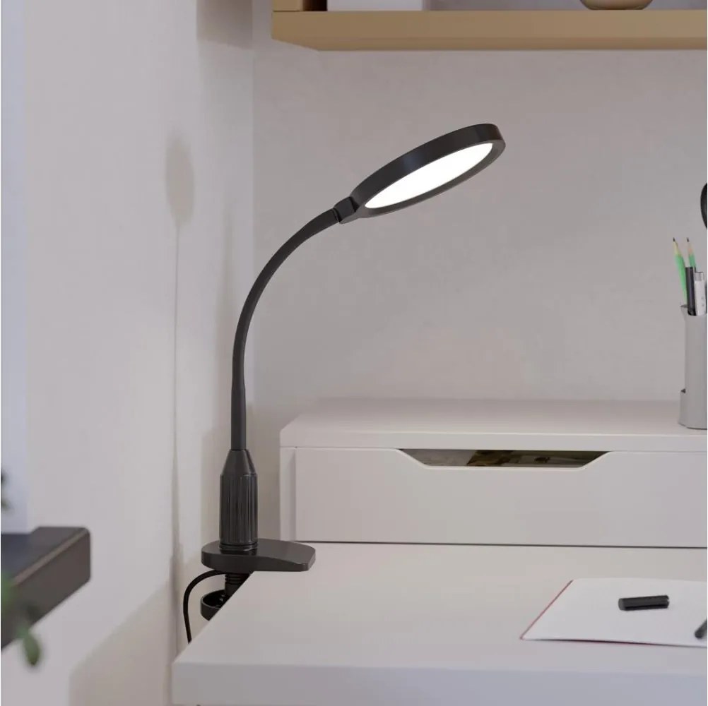 Eglo 902174 - LED димируема лампа с щипка LAURO LED/5,5W/230V 2700/4000/6500K черна