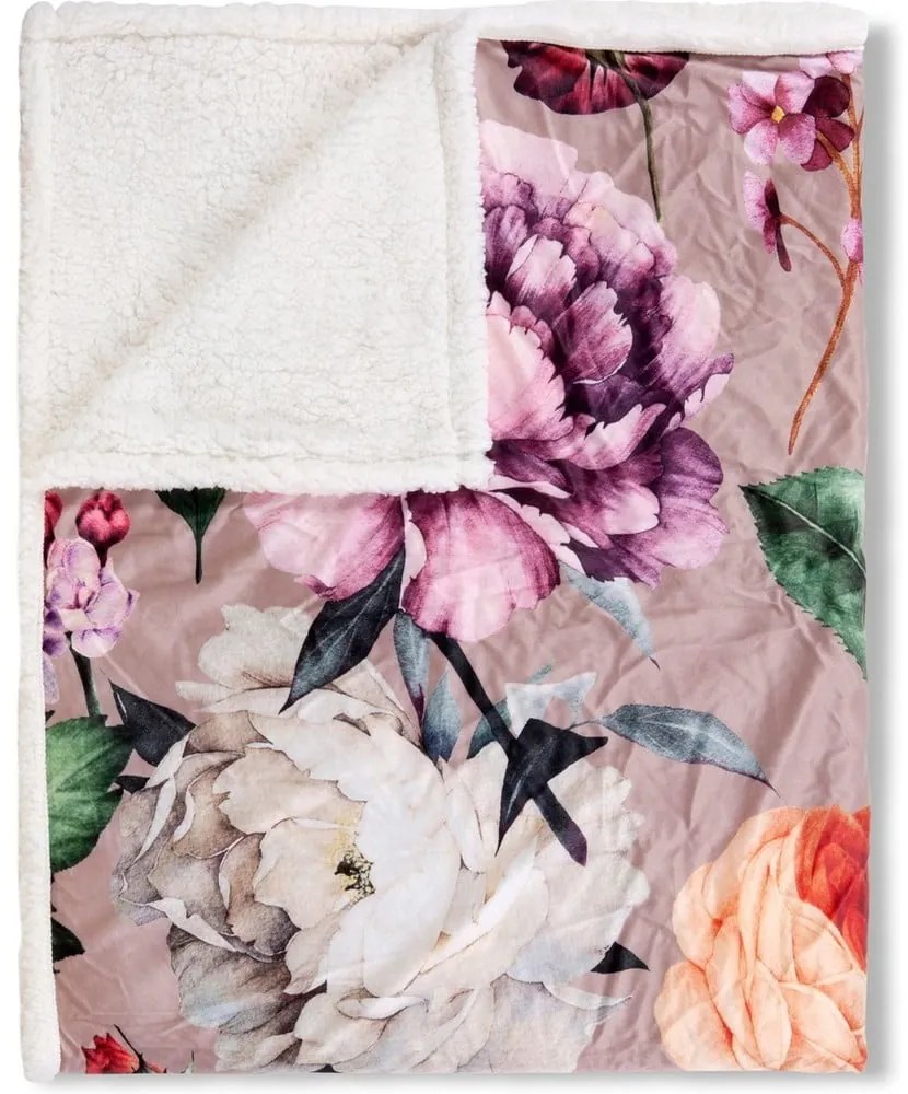 Бежово двустранно одеяло , 130 x 160 cm Fiori - Descanso