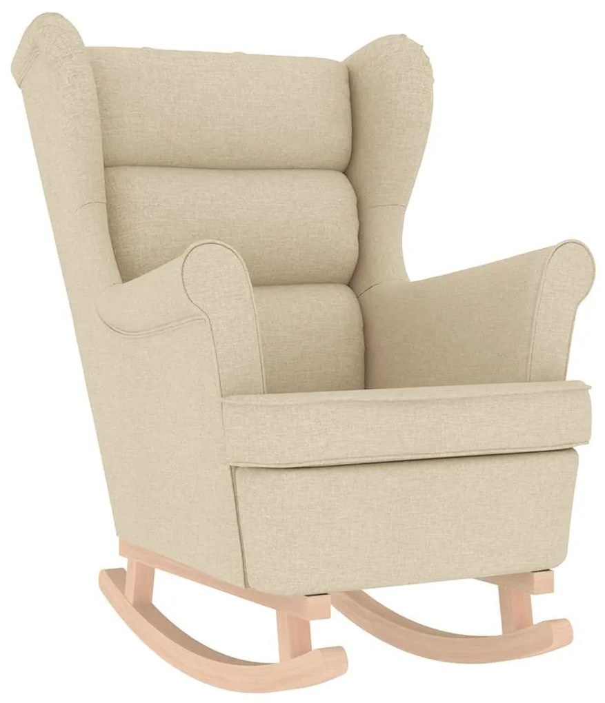 4016926 vidaXL Люлеещ се стол Cream 74x90x102 cm Fabric