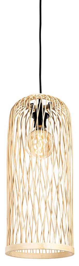 Ръстичен външен висящ аплик ратан 3-светлина - Calamus