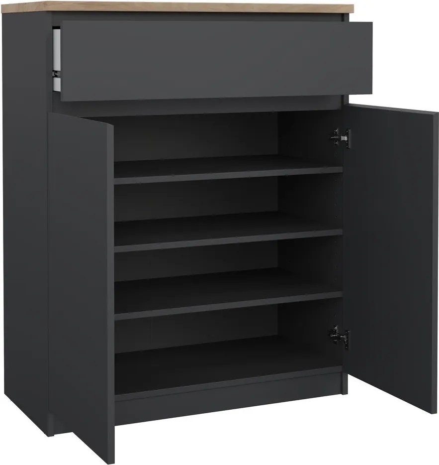 Тъмносив скрин 80x100x40 cm Naia – Tvilum