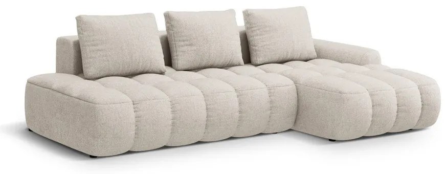 Бежов сгъваем/с място за съхранение ъглов диван (десен ъгъл) Linz – Cosmopolitan Design