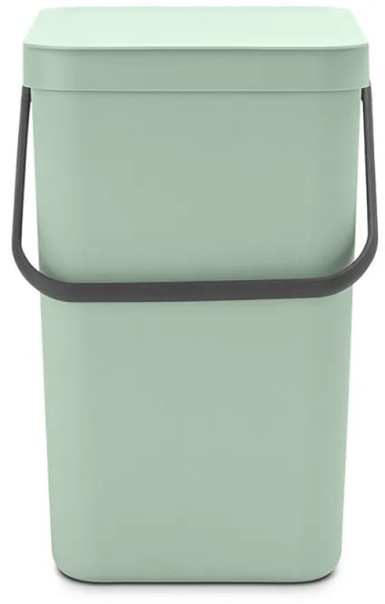 Кош за разделно събиране на боклук Brabantia Sort&Go 1005522, 25 л, Дръжка, Възможност за стенен монтаж, Светлозелен