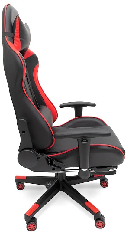 Масажен стол за игра с поставка за крака - червен