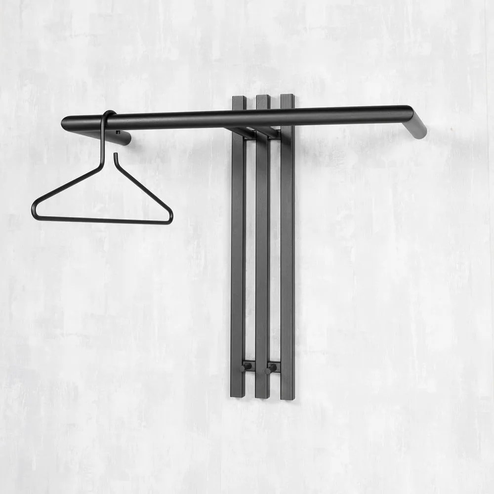 Черна метална стенна закачалка 65 cm Senza – Spinder Design