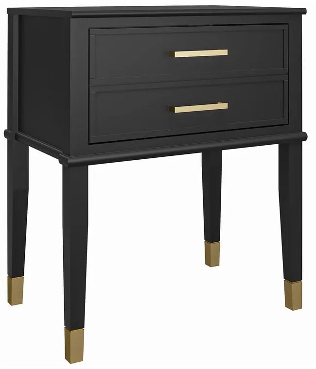 Черно нощно шкафче Westerleigh – CosmoLiving by Cosmopolitan