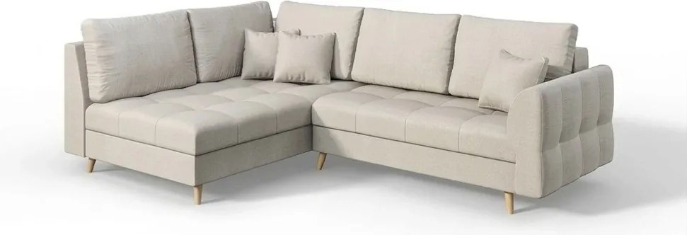 Кремав ъглов диван (ляв ъгъл) Ariella - Ropez