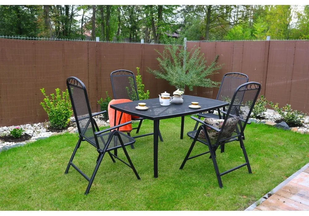 Черен метален градински стол – Rojaplast