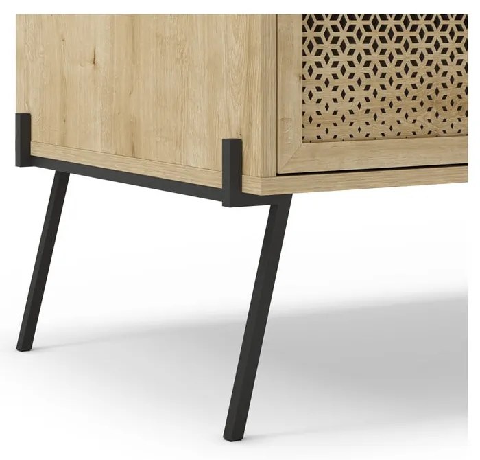 Масичка за кафе в дъбов декор в естествен цвят 60x100 cm Ecrin - Marckeric