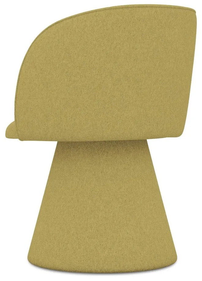 Жълт тапициран трапезен стол Maia – Makamii