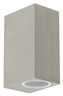 Комплект от 2 модерни стенни лампи алуминий 2-светлина IP44 - Baleno