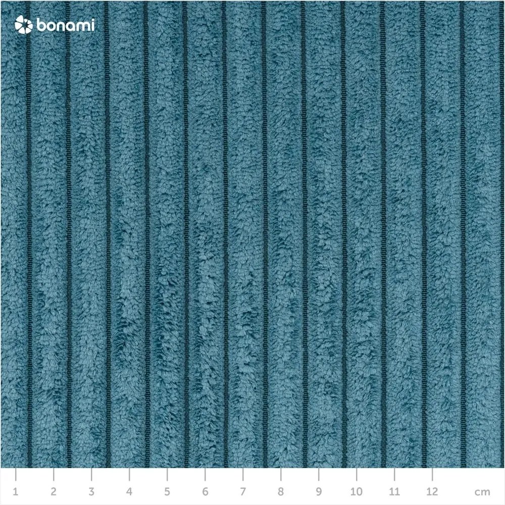 Модул за диван от син велур, ляв ъгъл Nihad modular - Bobochic Paris