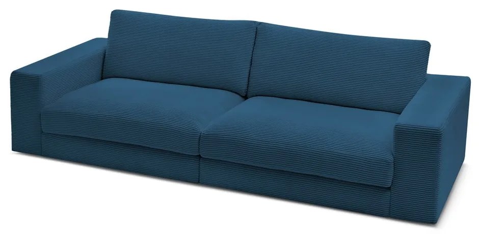 Тъмносин диван от рипсено кадифе 274 cm Leonard – Bobochic Paris