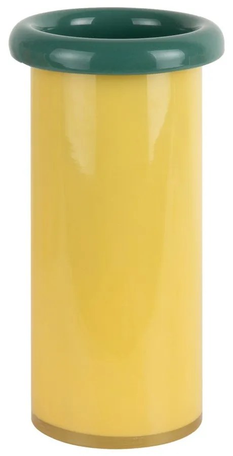 Жълта стъклена ваза (височина 23,5 cm) Plegado – PT LIVING