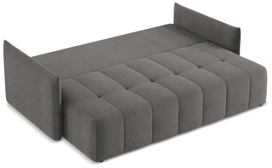 Тъмносив разтегателен диван с място за съхранение 225 cm Moku – Makamii