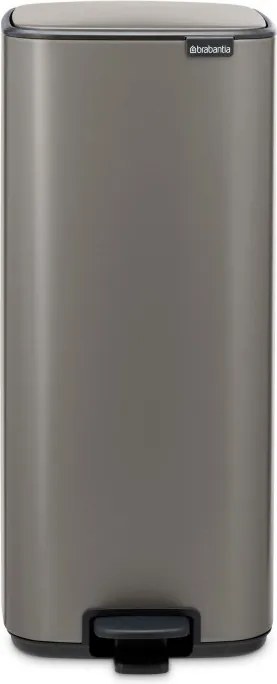 Кош за боклук Brabantia Bo Pedal 1010129, 30 л, Леко затваряне, Противоплъзгаща основа, Сив