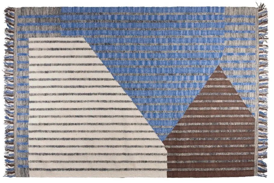 Син/кафяв памучен килим 160x230 cm Hampton – Dutchbone