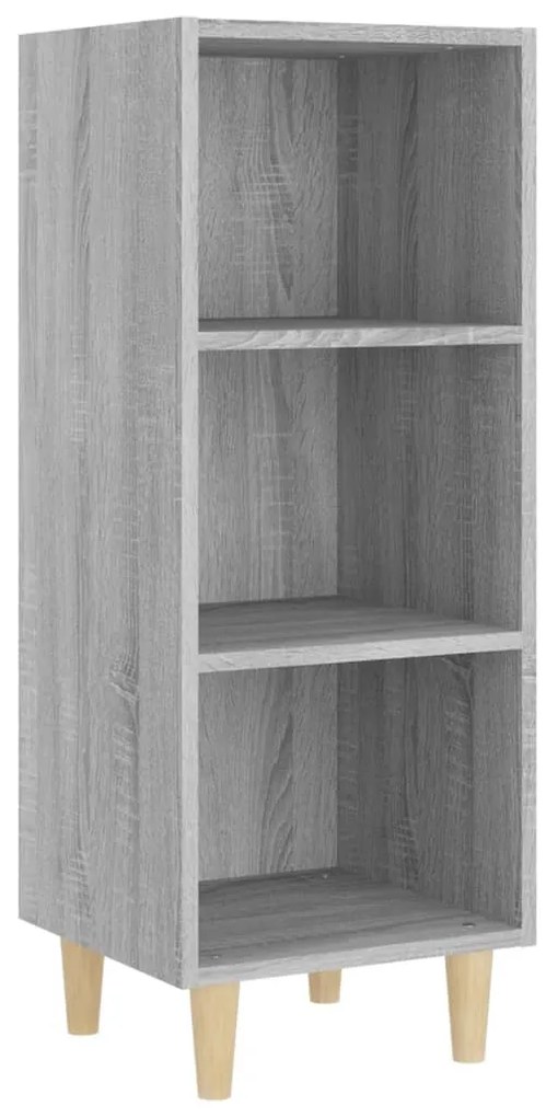 817421 vidaXL Сайдборд, сив сонома, 34,5x32,5x90 см, инженерно дърво
