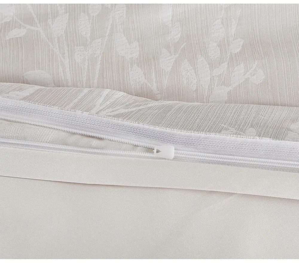 Бежово единично спално бельо от жакард 140x200 cm Boston – My House