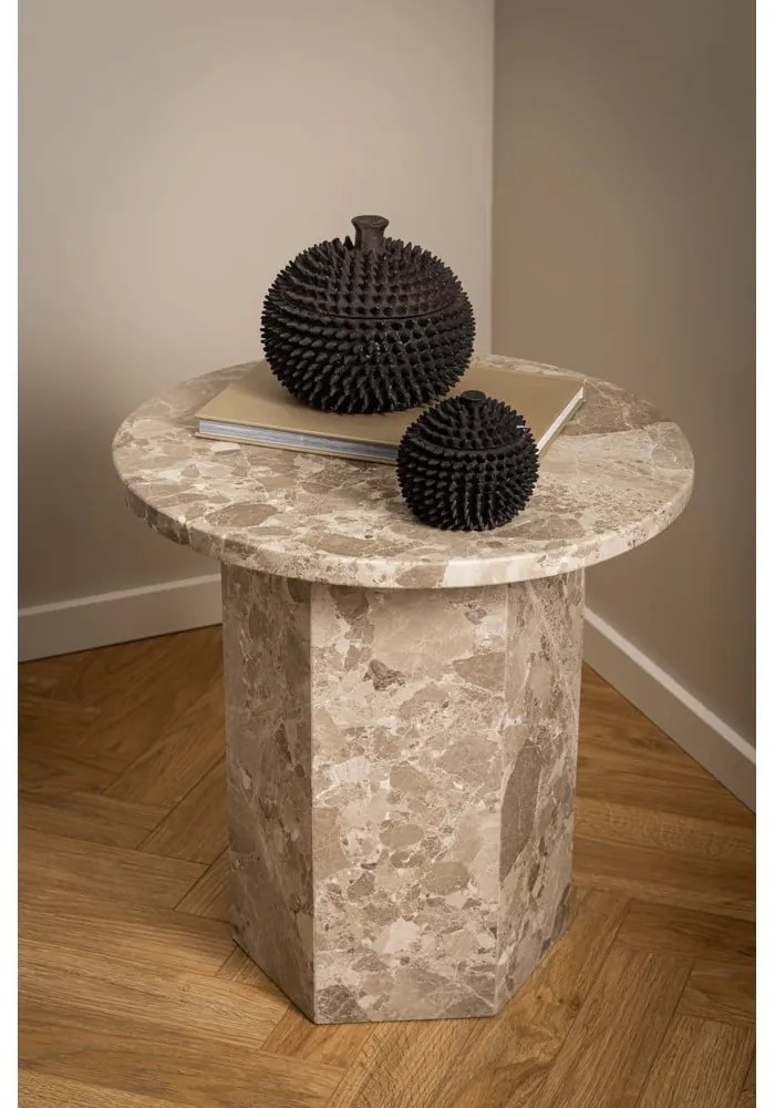 Мраморна кръгла странична масичка ø 50 cm Naxos – Actona