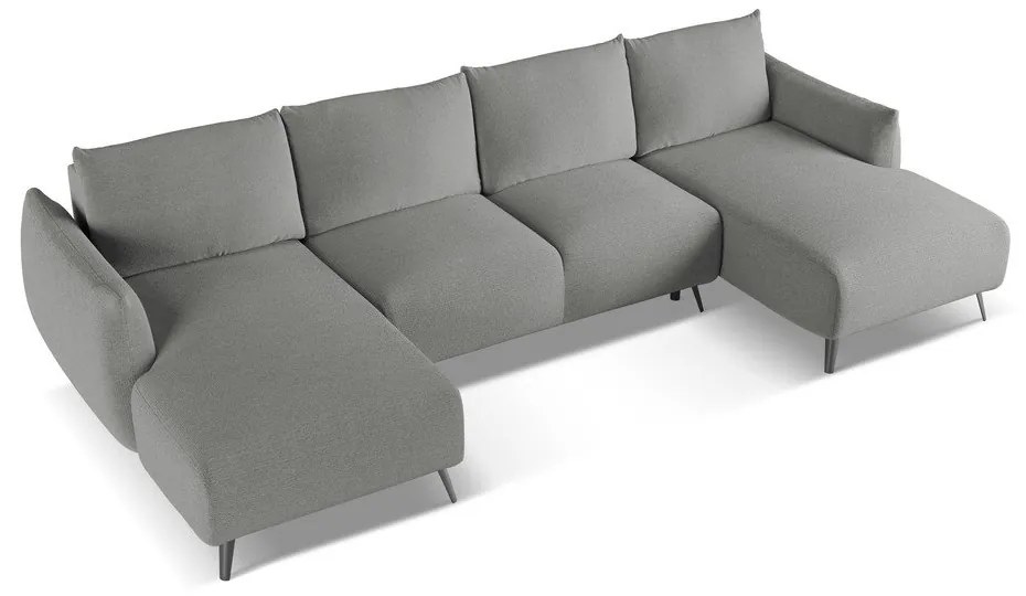 Светлосив ъглов диван Malie – Makamii