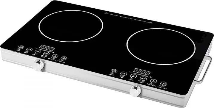 Разопакован: Двоен инфрачервен котлон Elite EFP-1258T, 4400W, LED дисплей, Сензорно управление, Таймер, Черен/сив