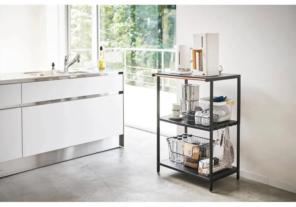 Матово черно стоманен стелаж 60x90x46,5 cm Tower – YAMAZAKI