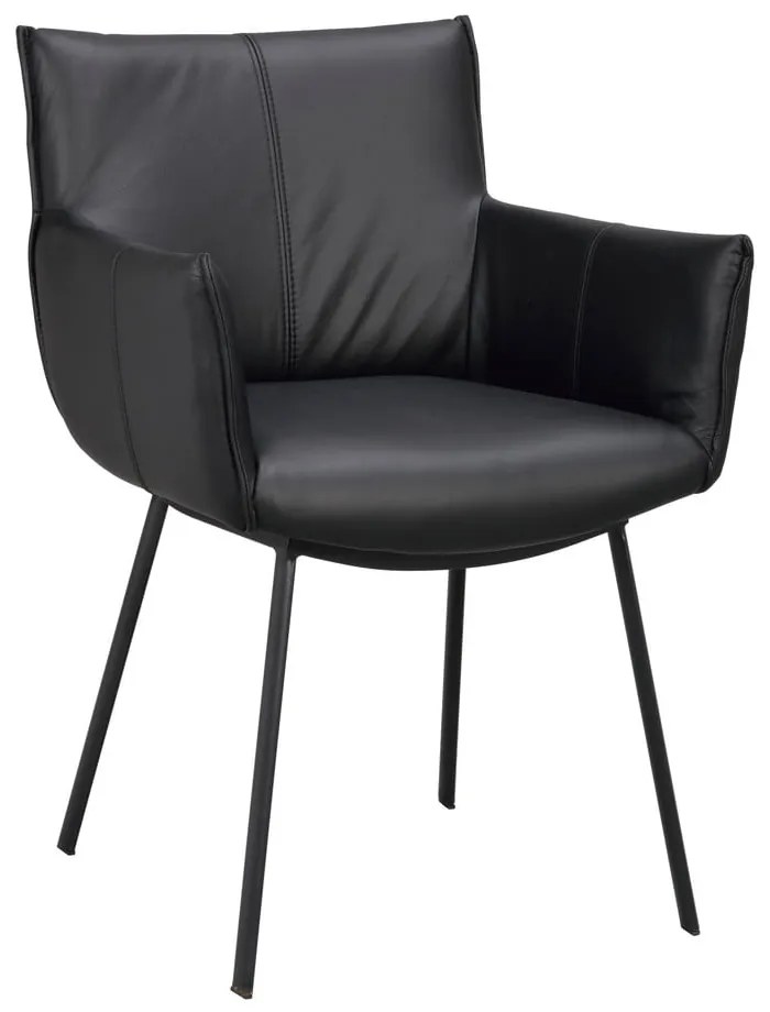 Черни тапицирани трапезни столове в комплект 2 бр. Hinckley – Rowico