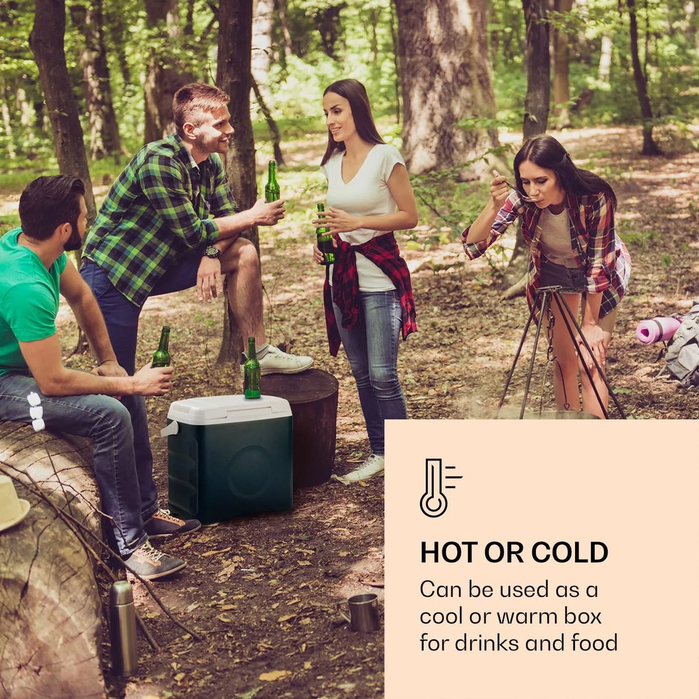 Klarstein BeerBelly 29, електрическа хладилна кутия, функция охлаждане и задържане на температурата, USB порт, режим ЕКО