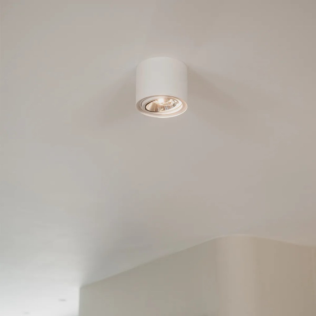 Интелигентен повърхностно монтиран прожектор бял, въртящ се и накланящ се, вкл. Wifi GU10 111mm - Impact