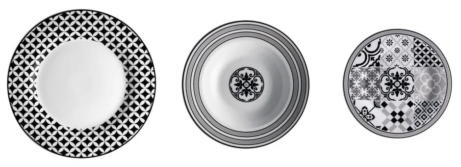 Комплект порцеланови чинии от 18 части Alhambra - Brandani