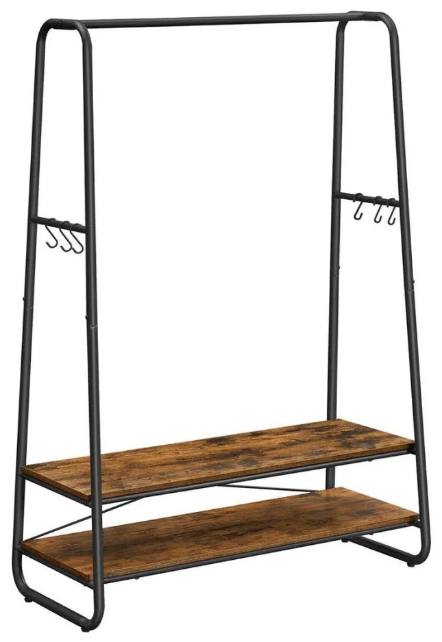 Стояща закачалка LINEA, кафява/черна