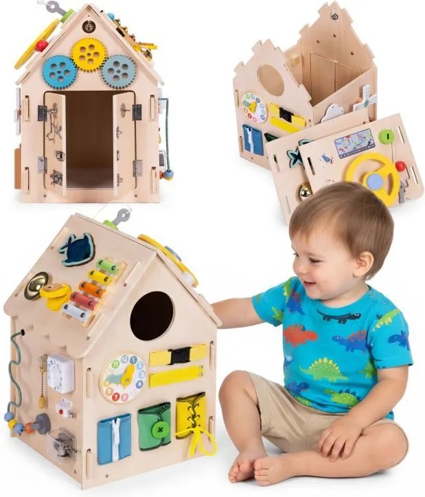 Дървена къщичка за манипулации XXL